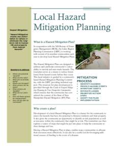 Hazard Mitigation: 