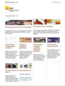 Enginyeria geològica i riscs  http://www.icgc.cat > Enginyeria geològica i riscs