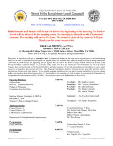 Public comment / Neighborhood councils / Agenda / Government / Stakeholder / Geography of California / Southern California / Meetings / San Fernando Valley / West Hills /  Los Angeles