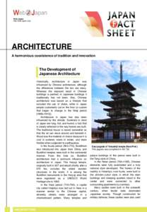 Web Japan http://web-japan.org/ ARCHITECTURE A harmonious coexistence of tradition and innovation