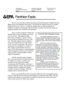 United States Environmental Protection Agency Prevention, Pesticides and Toxic Substances