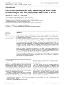 BioMedicine (ISSN)	 June 2018, Vol. 8, No. 2, Article 12, PagesDOI: bmdcnOriginal article