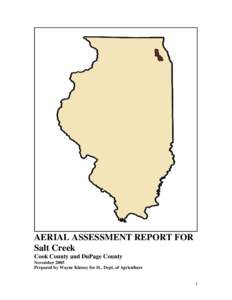 AERIAL ASSESSMENT REPORT FOR Salt Creek Cook County and DuPage County November 2005 Prepared by Wayne Kinney for IL. Dept. of Agriculture