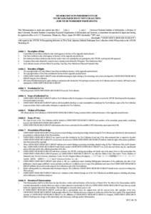 MEMORANDUM ON PERMISSION TO USE NTCIR TASK PARTICIPANT TEST COLLECTION (FOR NTCIR WORKSHOP PARTICIPANTS) This Memorandum is made and entered into this [ ] day [