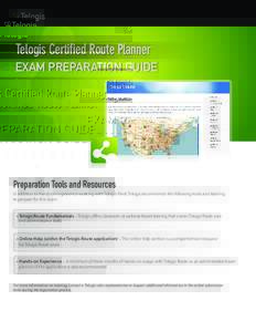 Telogis Certified Route Planner Exam Preparation Guide Mobile GeoBa
