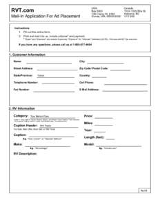 Print Form  USA: BoxCherry St. #160 Sumas, WA, 