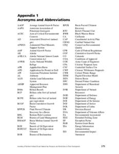 EPCA Phase III, Appendix 1 - Acronyms and Abbreviations