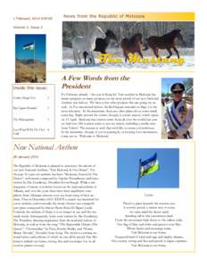 1 February 2014 XXXVII  News from the Republic of Molossia Volume 2, Issue 2