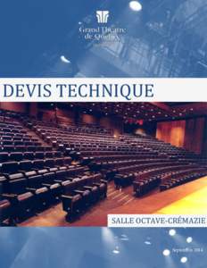 DEVIS TECHNIQUE  SALLE OCTAVE-CRÉMAZIE Septembre 2014