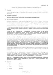 CoP13 Prop. 35 EXAMEN DE LAS PROPUESTAS DE ENMIENDA A LOS APÉNDICES I Y II A. Propuesta Incluir Lithophaga lithophaga en el Apéndice II, de conformidad con el párrafo 2 a) del Artículo II de la Convención. B.