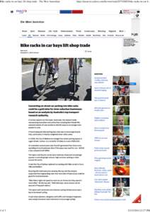 Bike racks in car bays lift shop trade - The West Australian