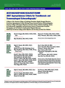 Journal of the American College of Cardiology © 2007 by the American College of Cardiology Foundation Published by Elsevier Inc. Vol. xx, No. x, 2007 ISSN/$32.00