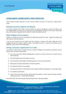 Microsoft Word - consumer_complaints_and_disputes.doc