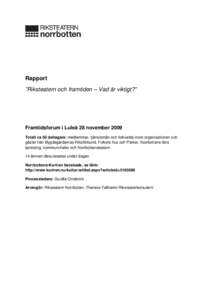 Sammanfattning Framtidsforum Luleå