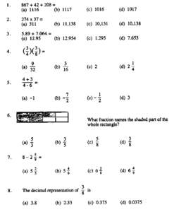arithmetic answers  Arithmetic Sample Test Answers: 1. b  11. c