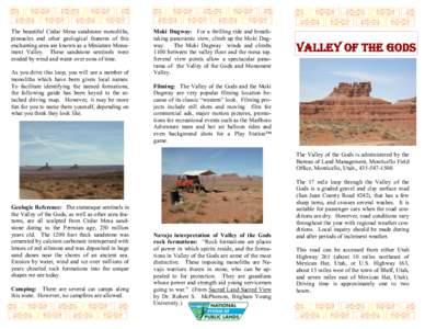 Valley of the Gods / Utah State Route 261 / Monument Valley / Cedar Mesa / U.S. Route 163 / Trail of the Ancients / Geography of the United States / Colorado Plateau / Utah