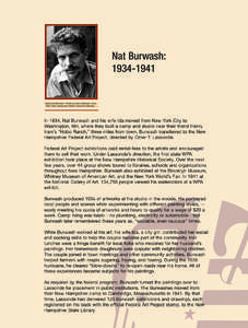 Nat Burwash: [removed]Nathanial Burwash. Photo by Sam Rothman, circa[removed]New Hampshire Artists Archives Collection.