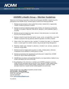 Microsoft Word - LinkedIn Guidelines