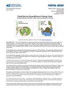 Microsoft Word[removed]Postal Service Saves Millions in Energy Costs.doc