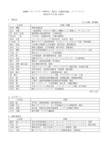 ASPIC「オープンデータ研究会 委員会（有識者会議） 」メンバーリスト （2013 年 7 月 25 日現在） １．構成員 （五十音順 敬称略） お名前