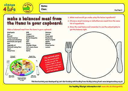 Be Food Smart School Worksheet Key Stage 2