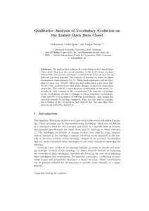 Qualitative Analysis of Vocabulary Evolution on the Linked Open Data Cloud Mohammad Abdel-Qader1 and Ansgar Scherp1,2 2