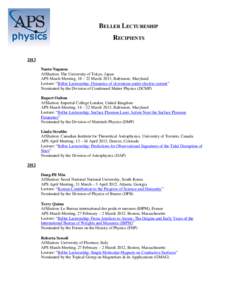 Beller / American Physical Society / Physics / Rudolf Grimm