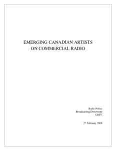 Microsoft Word - Emerging Canadian Artists on Commercial Radio_v4.DOC