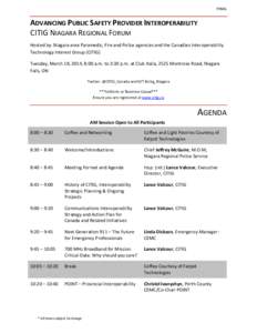 Draft agenda – Oct 11 CITIG Meeting – 2-5 PM