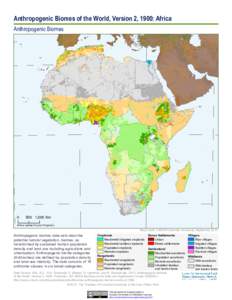 Anthropogenic Biomes of the World, Version 2, 1900: Africa Anthropogenic Biomes[removed],000 Km