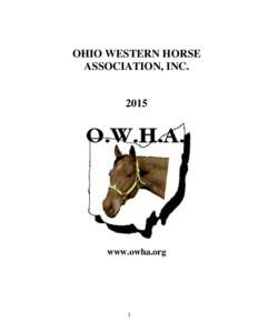 OHIO WESTERN HORSE ASSOCIATION, INC. 2015   