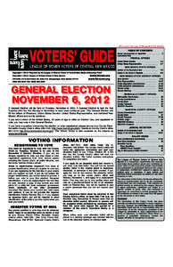 This is your free copy of this guide to the election.  VOTERS’ GUIDE LEAGUE OF WOMEN VOTERS OF CENTRAL NEW MEXICO