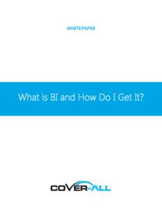 WHITEPAPER  What is BI and How Do I Get It? WHITEPAPER: What is BI and How Do I Get It?