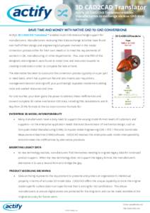 Product lifecycle management / Computer graphics / Computer-aided design / 3D graphics software / Computer file formats / JT / Product and manufacturing information / CAD data exchange / SolidWorks / Computing / Information technology management / Graphics file formats