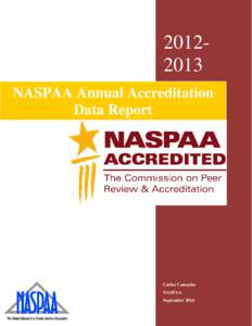 NASPAA Annual Accreditation Data Report