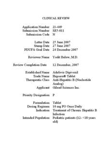 N21449S011 Pediatric Clinical Review