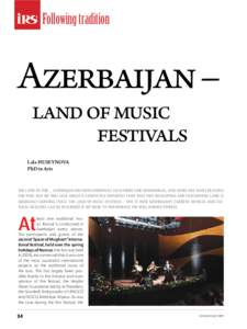 Following tradition  Azerbaijan – land of music festivals