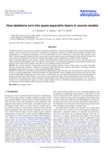 How skeletons turn into quasi-separatrix layers in source models