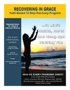 RECOVERING IN GRACE  Faith-Based 12 Step Recovery Program