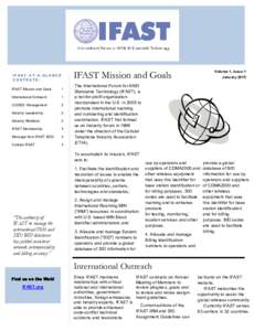 IFAST Mission and Goals  IF AS T AT-A-GLANCE CONTENTS: IFAST Mission and Goals