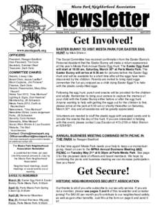 Mesta Park Neighborhood Association  Newsletter News and information for ALL residents of the Mesta Park Historic Preservation District April 2013
