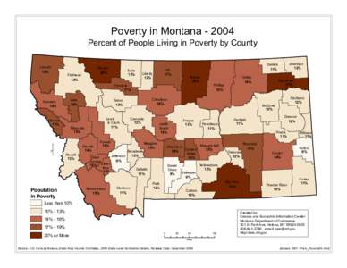 Poverty in Montana[removed]Percent of People Living in Poverty by County Lincoln 18%