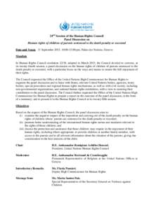 Microsoft Word - Concpet Note- Panel on human Rights children of parents sentenced to death or executed 11Sep2013