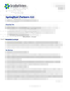 Microsoft Word - Introduction to SpringReef Partners LLC