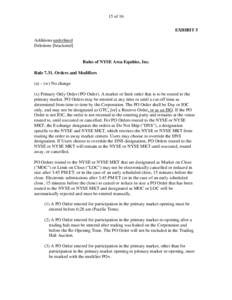 15 of 16 EXHIBIT 5 Additions underlined Deletions [bracketed]  Rules of NYSE Arca Equities, Inc.