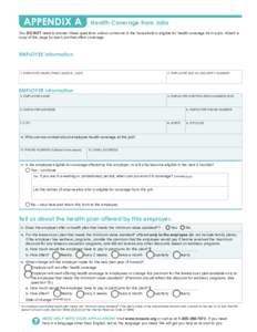 Employer Health Coverage Form