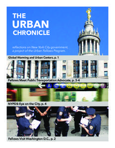 URBAN FELLOWS CHRONICLE  THE URBAN