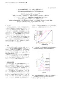Photon Factory Activity Report 2012 #B  BL-9C/2012G655 Ni2P/USY 触媒による水素化脱酸素反応 Hydrodeoxygenation by Ni2P/USY catalysts