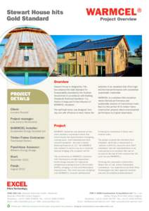 Stewart House hits Gold Standard WARMCEL® Project Overview