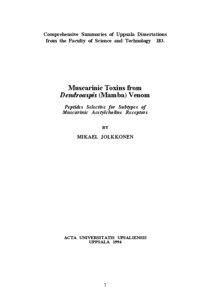 Neurochemistry / Integral membrane proteins / Acetylcholine / Quaternary ammonium compounds / Acetylcholine receptor / Muscarinic acetylcholine receptor / Muscarinic toxin 2 / Nicotinic acetylcholine receptor / Muscarine / Biology / Biochemistry / G protein coupled receptors